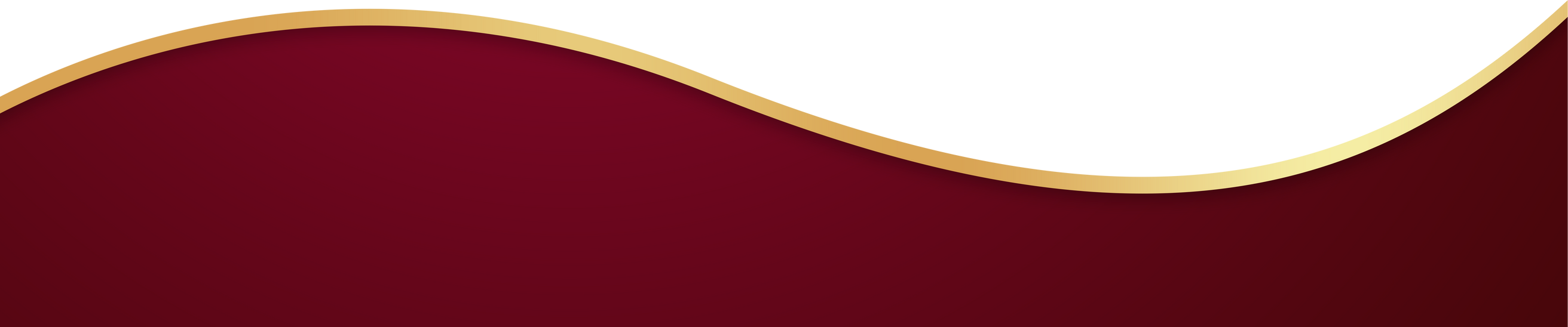 Red and Gold Curve Border. Wavy Banner.